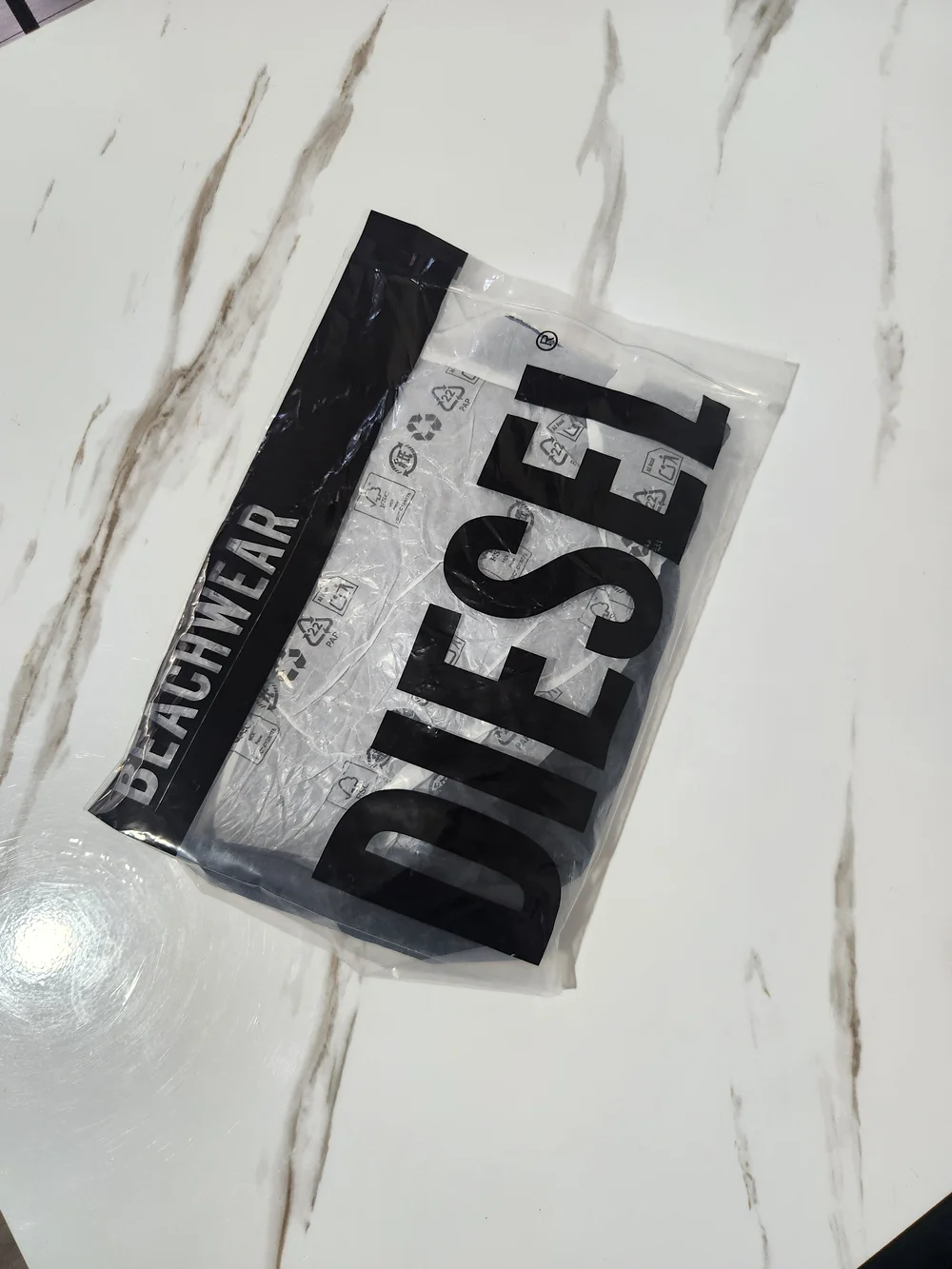 Diesel Black Logo Swim Shorts